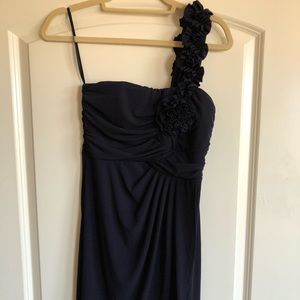 Blue cocktail dress.